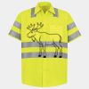 Men's High Visibility Safety Short Sleeve Work Shirt Thumbnail