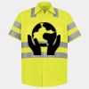 Men's High Visibility Safety Short Sleeve Work Shirt Thumbnail