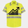 Men's High Visibility Safety Short Sleeve Work Shirt Thumbnail